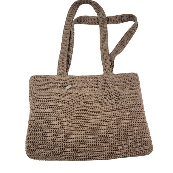 The SAK Crotchet Double Strap Brown Shoulder Handbag Purse - Picture 4 of 16